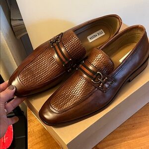 Steve Madden P-Akron Cognac Leather Loafers Men’s 10.5 NIB